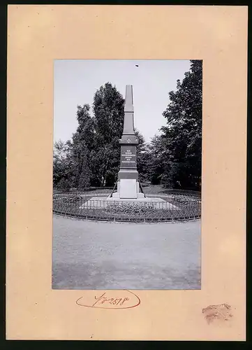 Fotografie Brück & Sohn Meissen, Ansicht Bautzen, Kriegerdenkmal 1870-1871