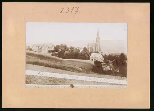Fotografie Brück & Sohn Meissen, Ansicht Fröndenberg, Panorama mit Kirche