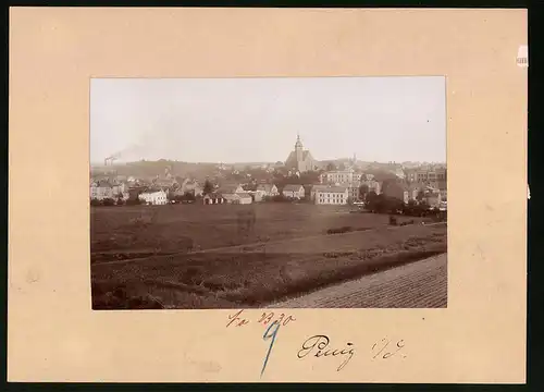 Fotografie Brück & Sohn Meissen, Ansicht Penig, Totalansicht mit Kirche