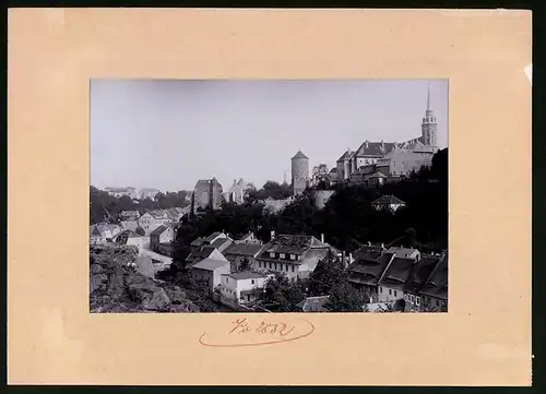 Fotografie Brück & Sohn Meissen, Ansicht Bautzen, Blick vom Proitzschenberg auf die Stadt und Schloss