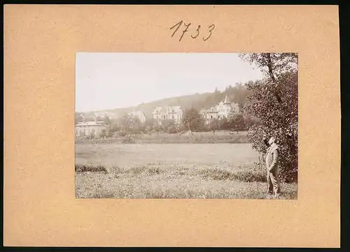 Fotografie Brück & Sohn Meissen, Ansicht Bad Elster, Bahnhofstrasse mit Villen Prinz Friedrich Anhalt, Villa Janett