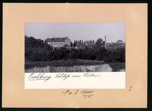 Fotografie Brück & Sohn Meissen, Ansicht Frohburg, Blick auf das Schloss von Süden her