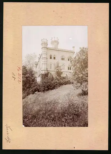 Fotografie Brück & Sohn Meissen, Ansicht Waldenburg i. S., Blick auf das Schloss von Süden