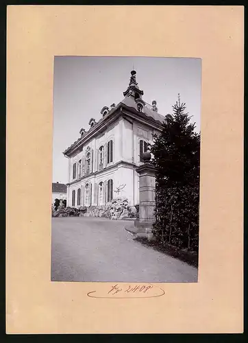 Fotografie Brück & Sohn Meissen, Ansicht Moritzburg, Partie am Fasanenschlösschen im Schlosspark Moritzburg