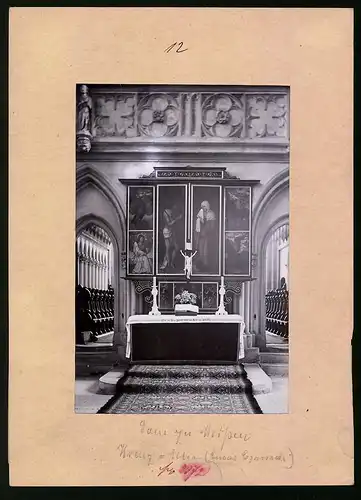 Fotografie Brück & Sohn Meissen, Ansicht Meissen i. Sa., Blick auf den Kreuzaltar im Dom