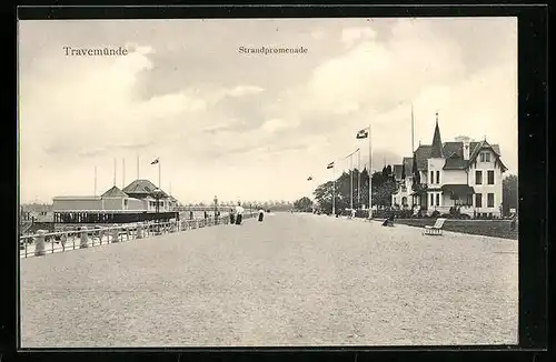 AK Travemünde, Partie an der Strandpromenade