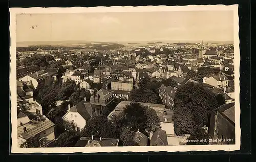 AK Lüdenscheid, Stadtansicht aus der Vogelschau