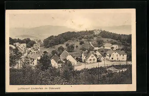 AK Lindenfels /Odenwald, Der Luftkurort aus der Vogelschau