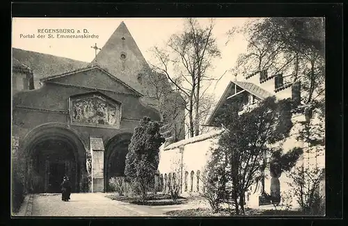 AK Regensburg a. D., Portal der St. Emmeranskirche