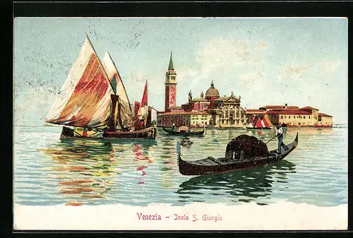 Lithographie Venezia, Isola S. Giorgio