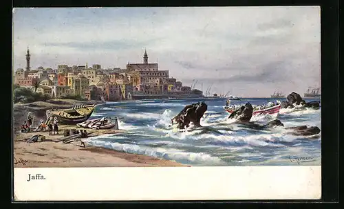 Künstler-AK Jaffa, Panorama