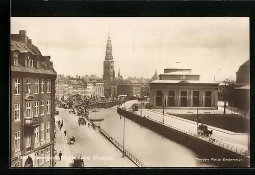 AK Kopenhagen, Thorvaldsens Museum mit Uferpartie