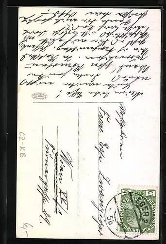 AK Eger, Unterer Marktplatz, Blick vom Schustersprung