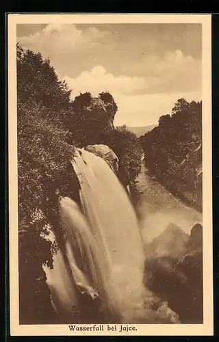 AK Jajce, Blick zum Wasserfall
