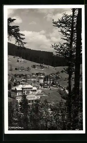 AK Spindelmühle, Ortsansicht mit Grand Hotel