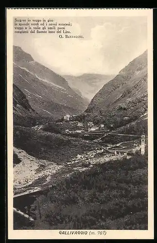 AK Gallivaggio, Ortsansicht mit Kirche