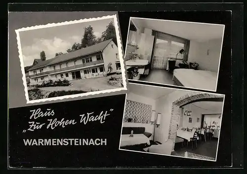 AK Warmensteinach /Fichtelgebirge, Haus Zur Hohen Wacht, Pension Niemann