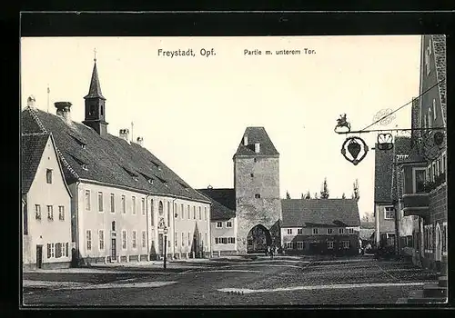 AK Freystadt /Opf., Partie mit unterem Tor