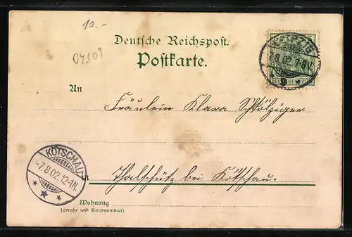 Lithographie Leipzig, Reichsgericht, Konservatorium, Lutherkirche