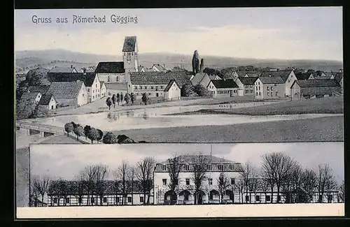 AK Gögging, Teilansichten mit Kirche