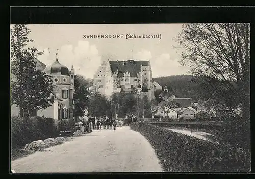 AK Sandersdorf /Schambachtal, Ortspartie