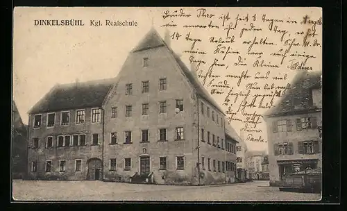 AK Dinkelsbühl, Strassenpartie an der Kgl. Realschule