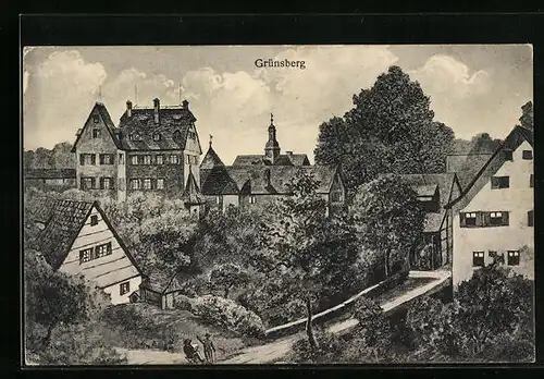 AK Grünsberg, Teilansicht der Ortschaft