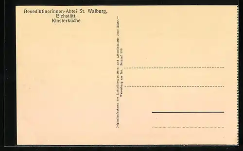 AK Eichstätt, Benediktiner-Abtei St. Walburg, Klosterküche
