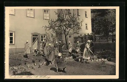 AK Eichstätt, Benediktiner-Abtei St. Walburg, Garten der Haushaltungsschule