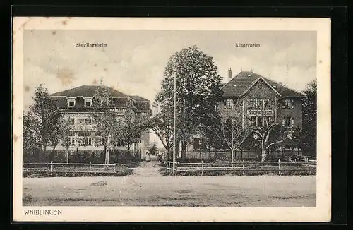 AK Waiblingen, Säuglingsheim und Kinderheim