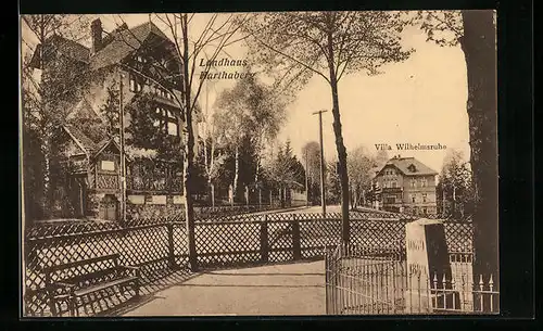 AK Hintergersdorf, Hotel Landhaus Harthaberg, Villa Wilhelmsruhe