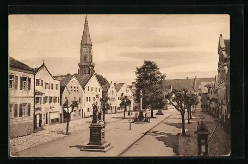 AK Kelheim, Ansicht vom Marktplatz