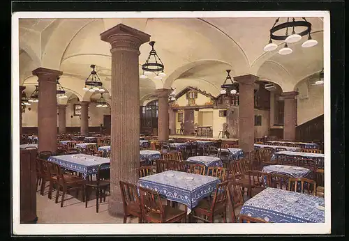 AK München, Gasthof Märzenkeller, Innenansicht