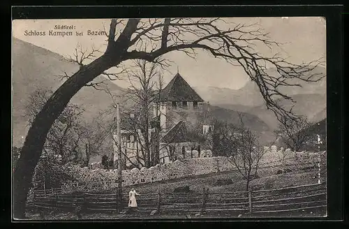 AK Kampen /Bozen, Partie am Schloss