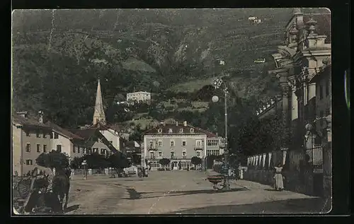 AK Gries /Bozen, Hauptplatz mit Stiftskirche