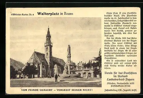 AK Bozen, Der Walterplatz, Text