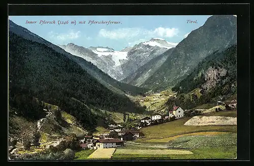 AK Inner Pflersch, Ort mit Pflerscherferner