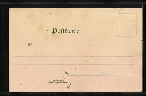 Lithographie Gossensass, Ortsansicht mit Kirche