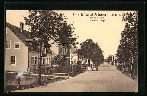AK Reitzenhain /Erzgeb., Bahnhofstrasse