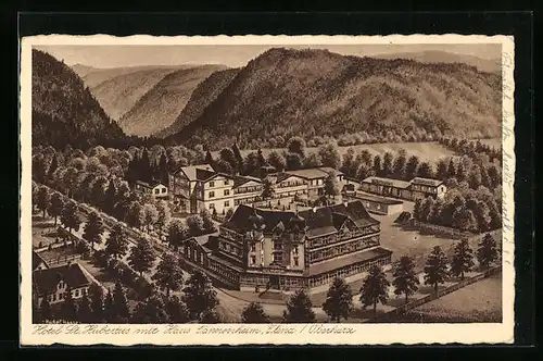 AK Elend /Harz, Hotel St. Hubertus mit Haus Sonnenschein