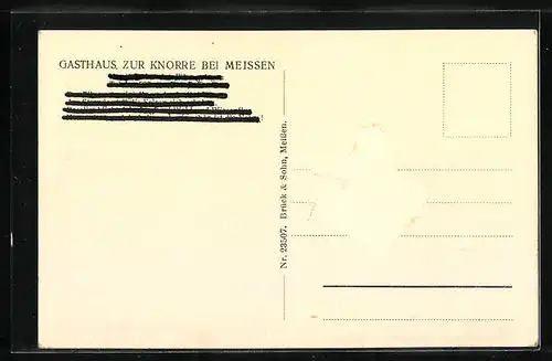 Künstler-AK Meissen, Gasthaus zur Knorre