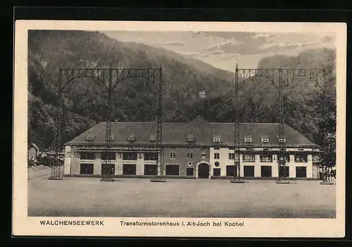 AK Alt-Joch bei Kochel, Walchenseewerk - Transformatorenhaus