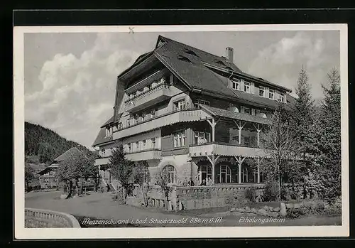 AK Menzenschwand i. bad. Schwarzwald, Erholungsheim
