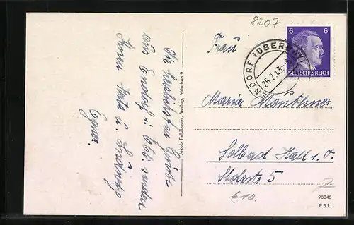 AK Endorf /Obb., Teilansicht mit Kirche