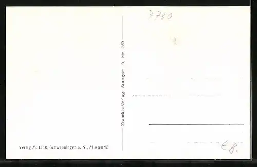 AK Schwenningen a. N., Strassenpartie mit Gasthaus und Geschäft