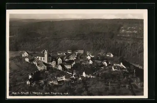 AK Aach-Stadt i. Hegau, Teilansicht, Fliegeraufnahme