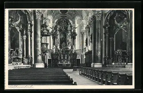 AK Günzburg, Innenansicht der Liebfrauenkirche