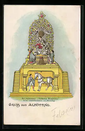 AK Altötting, Das sogenannte Goldene Rösslein in der Schatzkammer