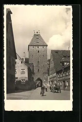 AK Altdorf, Ortsansicht mit Turm und Torbogen
