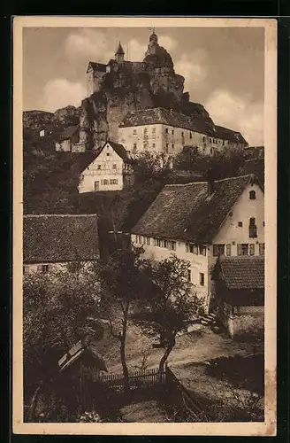 AK Hohenstein, Ortsansicht mit Festung